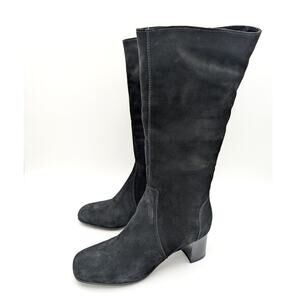 $430 La Canadienne Jennifer Knee High Riding Boots Women's Black Size US11M EU42